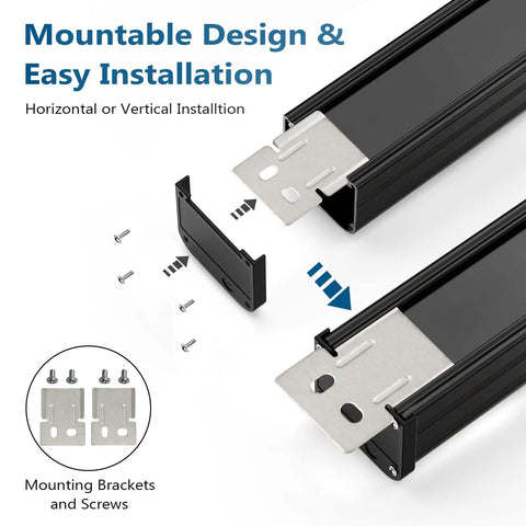 Mounting design for Beefy 16 Outlet Metal Power Strip With 10ft Cord Wall Mountable Garage Shop Power Strip With Switch.