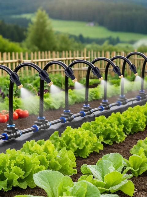 Thirty Piece One Quarter Inch Quick Connect Brass Misting Nozzles Set For Drip Irrigation Sprayer watering garden vegetables