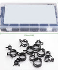 400Pcs Spring Band Hose Clamps Kit, 15 Size Assortment 6mm To 20mm, Built Tough With 65Mn Steel, Silicone Vacuum Hose Clips.