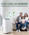 Portable Air Conditioner Vent Hose 47 Inch Long 5.9 Inch Diameter Exhaust Tube Installed In Living Room With Family