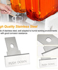Top Notch Hand Activated Dispenser Valve Handle for Cold Beverage Dispensers Replacement Part Compatible With Cs Series Grindmaster Cecilware Crathco Units Fits D112 D15 D155 D156 D25 D255 D256 D35 D355 D356 E27 E275 E276 E29 E295 E296 HD15 stainless steel push handle