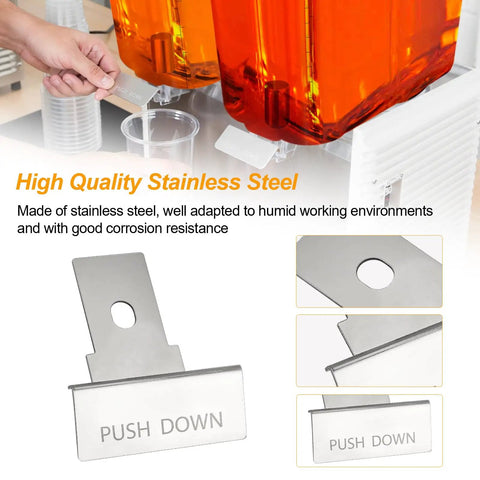 Top Notch Hand Activated Dispenser Valve Handle for Cold Beverage Dispensers Replacement Part Compatible With Cs Series Grindmaster Cecilware Crathco Units Fits D112 D15 D155 D156 D25 D255 D256 D35 D355 D356 E27 E275 E276 E29 E295 E296 HD15 stainless steel push handle