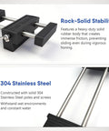 Sink Bridge Whetstone Holder Heavy Duty Stainless Steel Sharpening Stone Base with rubber grip for stable honing.