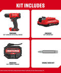Badass 3/8 Inch Cordless Drill Driver With Battery And Charger Included, showing drill, battery, charger, and double-sided bit.
