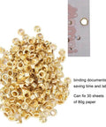Pile of metal eyelets suitable for 4Mm Round Eyelet Grommet Kit With Single Hole Punch, ideal for crafts and documents