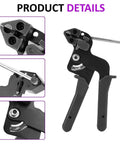 Heavy Duty Stainless Steel Zip Ties Cutter And Cable Tie Gun Portable Tension Tool For Cutting Stainless Steel Ties Pro Grade