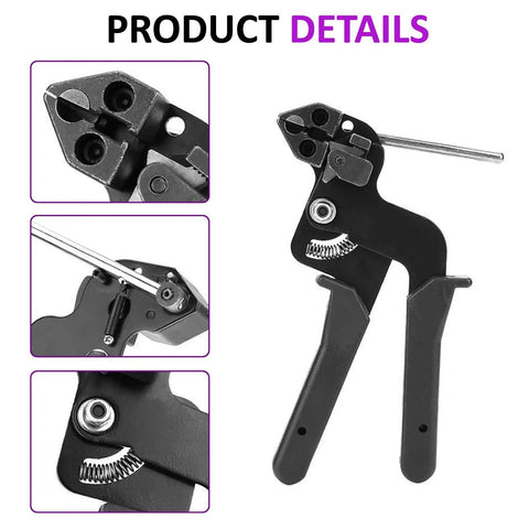Heavy Duty Stainless Steel Zip Ties Cutter And Cable Tie Gun Portable Tension Tool For Cutting Stainless Steel Ties Pro Grade