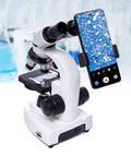 Binocular Compound Microscope For Adults And Students, 200X-5000X Magnification, phone holder displaying cell structure