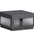 Outdoor LED Post Light With Square Lantern Style, 9.84 Inch Hardwired Aluminum Glass Post Lamp for fences and gardens.