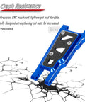 Alloy Front And Rear Suspension Arm Upgrade Kit For 1/10 Slash 4x4 VXL, Stampede 4x4 VXL, Rustler 4x4 VXL, And Hoss 4x4 VXL Navy Blue