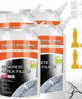 Self Leveling Concrete Crack Filler 4 Pack, waterproof sealant pouches with applicators for filling hairline cracks.