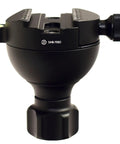 Upgrade Your Video Bowl Tripod With This Heavy Duty 75mm Half Ball Leveling Adapter showing a solid black aluminum build with leveling bubble.