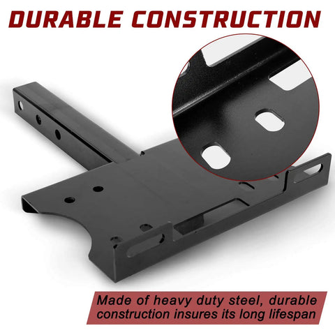 Universal 2 Inch Receiver Winch Mount Plate Beefed Up Heavy Duty Cradle Bracket For ATV UTV SUV Truck Pickup Pre Drilled Winch Mount