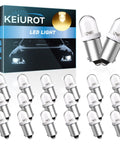 Pack Of 20 Pinball Led Bulbs With BA9S Base 755 44 47, DC 6V And 6.3V, Warm White 3500K Soft Glow No Shadow, Low Power 0.03A, 70 Lumens, Great Replacement For Arcade Cabinets And Pinball Machines, shown in box and loose bulbs