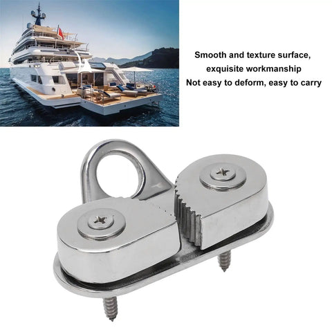 Beefy Cam Cleat For 5-15mm Rope, 316 Stainless Steel Boat Kayak Cleat With Fairlead Ring, Rugged Marine Rope Fastener