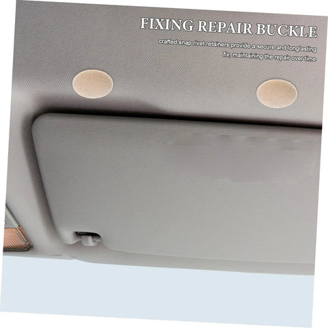 Beige Car Roof Headliner Repair Kit With Snap Rivet Pins And Retainers, Durable Quick Fix For Interior Ceiling, DIY Friendly No Tools Needed, Easy Headliner Reattachment For All Vehicles installed on car ceiling