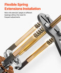 Close-up of flexible spring extensions in 36 Piece Bearing Puller Set With 3 Jaw Hook Pullers for internal and external bearings.