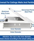 Heavy Duty Fire Rated Drywall Access Panel For Smooth Swing Plumbing And Maintenance Walls Hella Sturdy Galvanized Steel Frame Quick Click Latch White Concealed Hatch Door Cover 30 By 30 Inch shown with aluminum alloy frame design.