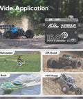 Beefy 34Kgcm High Torque RC Steering Servo in use with various vehicles, showcasing waterproof low-profile and 180-degree control capabilities.