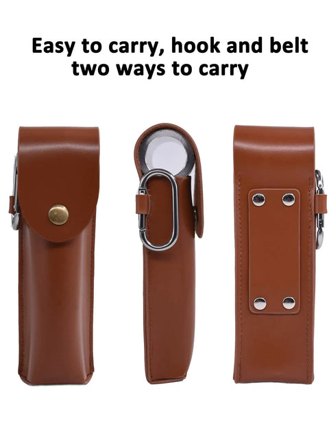 Protective case for Rugged Outdoor Survival Tool With Manual Drill Wrench And Scotch Eye Auger For Bushcrafting, side and back view