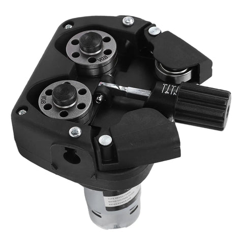 Four Roll Wire Feed System For MIG Welders With Precision Clamping And Smooth No Jam Wire Feeding For 0.8 To 1.0 Mm Solid Flux Cored Wire, 40W, 1.5A, 2 To 18 M Per Min, black ABS housing