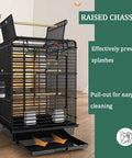 Spacious Multizone Bird Cage Featuring Open Interactive Skylight For Pigeons And Cockatiels Built Tough Metal Aviary with pull-out tray.