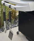 3 Pack Rail Mounted Grill Tool Hooks For Hanging Spatulas Tongs Brushes And Other BBQ Gear On Side Rails Repositionable