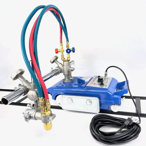 CG 30 Straight Line 12ft Track Torch Kit For Metal Cutting And Beveling, 120V motorized system, torch and controls visible