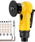 Mini Pneumatic Chamfering Tool With Ten C And Ten R Blades Steel Beveler Machine side view with blades and accessories