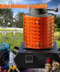 Beastly 1 To 3 Kg Gold Melting Furnace With 2102F Electric Heat Graphite Crucible Included Gold Melting Kit shown on table