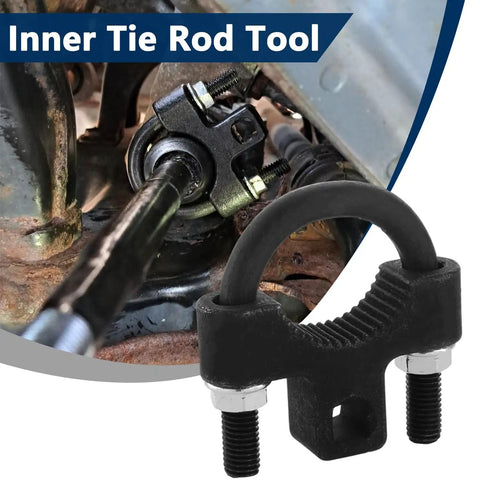 Three Eighths Inch Inner Tie Rod Removal Tool For Removing Tie Rod Ends And Steering Linkages With Grippy Teeth And Smooth Spin To Free Inner Rod Ends Handy Auto Repair Essential, black steel clamp on tie rod