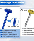 Comparison of Blue 20 Pack 2 Inch Nylon Garage Door Rollers With 4 Inch Nylon Stem Ultra Quiet Smooth Operation to other rollers