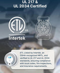 Interconnected Smoke And CO Alarm 6 Pack With Wireless Interconnection No WiFi 10 Year Sealed Lithium Battery Maintenance Free No Drama Battery Changes Easy Setup Loud Siren Low Battery Chirp Free Home Safety, ETL listed