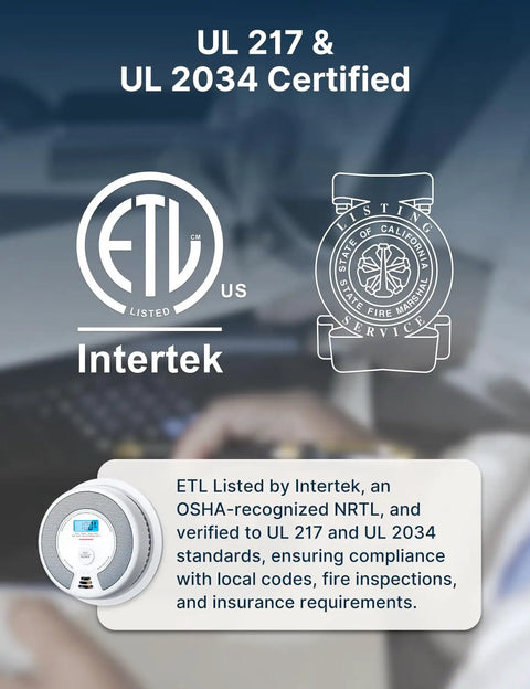 Interconnected Smoke And CO Alarm 6 Pack With Wireless Interconnection No WiFi 10 Year Sealed Lithium Battery Maintenance Free No Drama Battery Changes Easy Setup Loud Siren Low Battery Chirp Free Home Safety, ETL listed