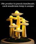 Mushroom Night Light In Glass Dome With Wooden Base LED Decor Lamp featuring glowing mushroom design for cozy ambient glow