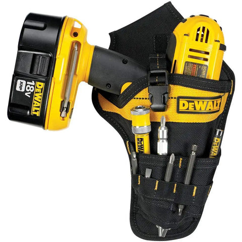 Heavy Duty Cordless Drill Holster With Ballistic Poly Material Angled Design For Balance Adjustable Strap And Quick Release Buckle