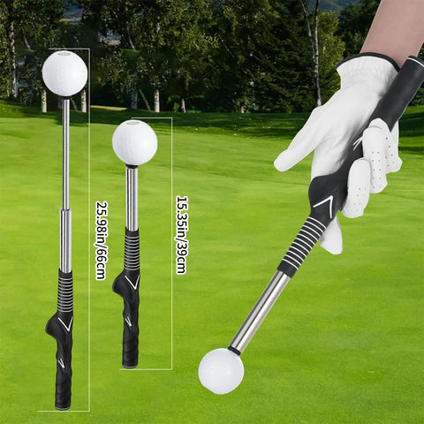 Retractable Golf Swing Trainer With Arm Band Instant Swing Feedback Rhythm Mastery Grip Posture Corrector No Ball