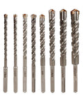 Front view: Amazon Torxero 8-piece SDS Max masonry drill bit set, 14 in long, 1/2–1-1/2 in diam.