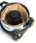Inside view of Professional Grade Heavy Duty Canister Vacuum With Smooth Suction Power And Dead Silent Motor Featuring Certified HEPA Filters Plus Zero Fuss Cord Swap For Easy Daily Cleanup, showcasing dust bag.