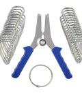 Premium 25Pcs Miter Spring Clamps Kit With Durable Pliers And Storage Ring For Woodworking Pros Creating Fancy Frames And Intricate Projects With Total Ease And Style, stainless clamps and pliers