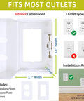 Dual Lock Outlet Cover Box For Baby Proofing 1 Pack No Fuss Toddler Safe Design With Easy Three Step Install And Included Screws