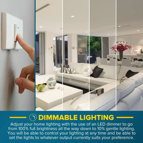 Switch controlling Ultra Thin 6 Inch Square LED Recessed Lighting with Junction Box Five Color Temperatures 2700K to 5000K