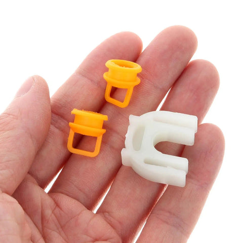 Shifter Cable Bushing Kit For General Mid Size Pickup Vehicles 3 Piece Orange Transmission Linkage Replacement in hand