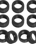 10Pcs Universal 17mm Ball Joint Adapter Kit With Fixed Ring Nut And Screw Cap For Car Phone Mounts Easy Install No Fuss Black Plastic Nut Set