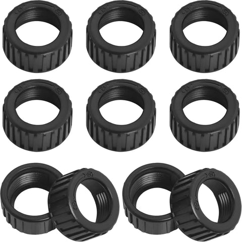 10Pcs Universal 17mm Ball Joint Adapter Kit With Fixed Ring Nut And Screw Cap For Car Phone Mounts Easy Install No Fuss Black Plastic Nut Set