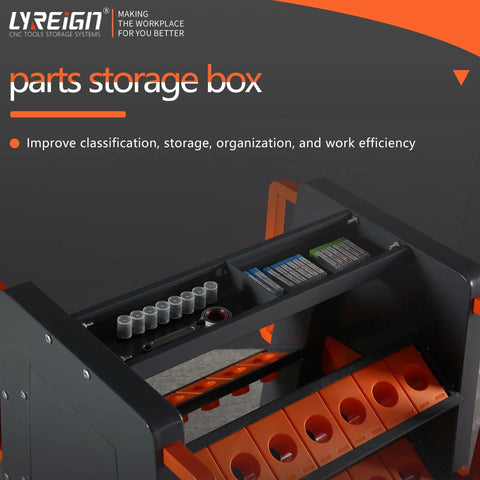 CNC Tool Holder Keeper Station And Storage Cart For Shops And Factories Heavy Duty CNC Tool Organizer System For Warehouses Garages Stores And Workbenches Beefed Up With Rugged Steel Construction, parts drawer and tool holders