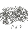 120 Pack 0.67 Inch 304 Stainless Steel Eye Screws Corrosion Resistant Threaded Fasteners heavy-duty hardware scattered in bulk