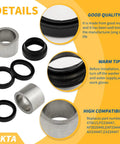 Heavy Duty Washer Center Post Bearing And Seal Kit Replacement Part showing metal bearing and rubber seals for quick DIY repairs.