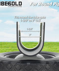 8 Inch Heavy Duty Rubber Caster Wheel For Swing Gates With Side Mount Gate Helper Fits One Five Eighths To Two Inch OD