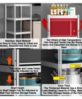 Stainless Steel Heavy Duty Corner Shelf Adjustable Multi-Functional Kitchen Rack Garage Storage Workhorse Rustfree Sturdy Silver Shelving Unit 45X35X120cm with adjustable shelves and high-temperature resistance.